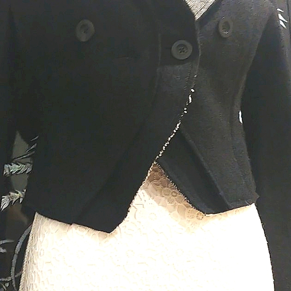 Tristan - Vintage Y2K Cropped Wool Blazer Size Small, New WithTags - Picture 2 of 11